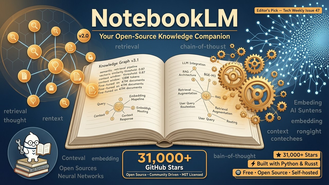 Google的看家AI笔记工具，被开源社区两周复刻——31K星open-notebook凭什么火了？