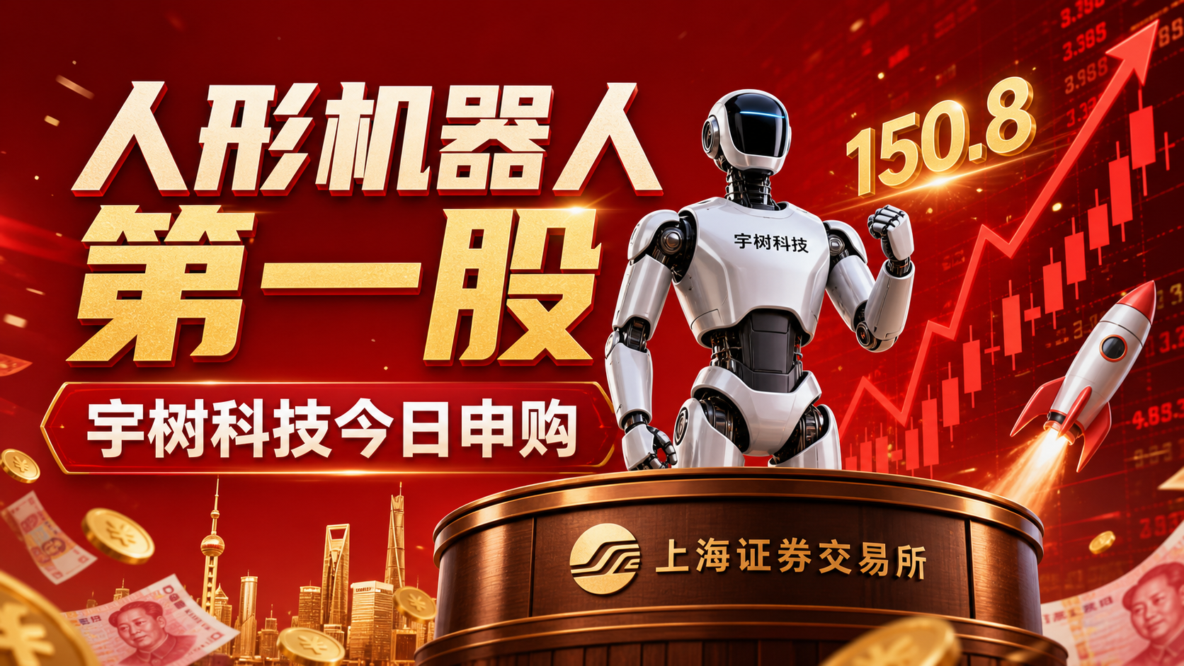 宇树科技今日启动申购：人形机器人第一股，发行价150.8元，中一签要掏7.54万封面