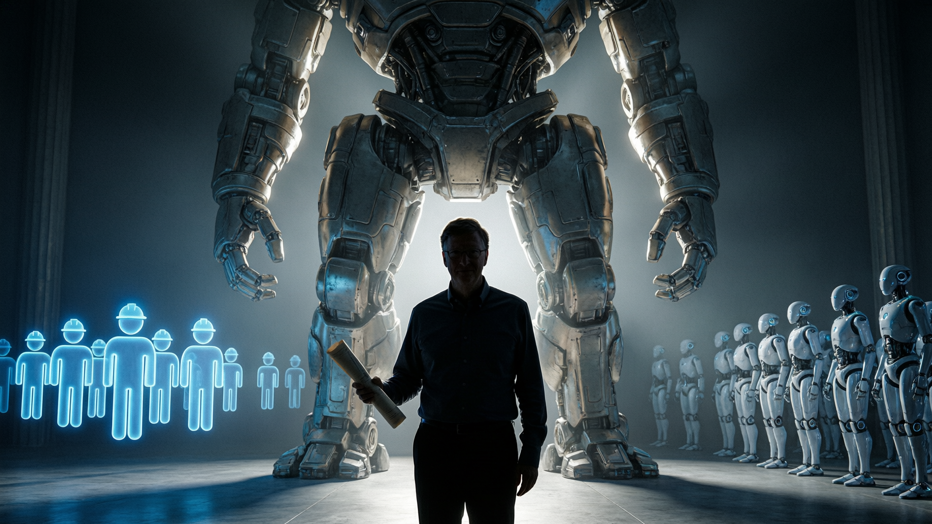 比尔·盖茨发万字长文：建议征「机器人税」、划「人类保留岗位」，AI 失业潮的真方案封面