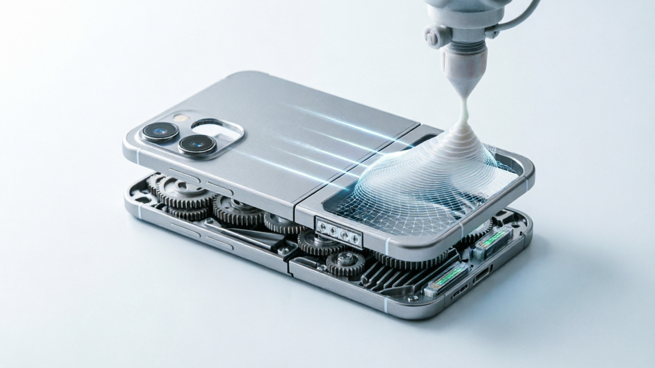 苹果首款折叠屏iPhone Duo：铰链用AI匹配+3D打印，1999美元配图